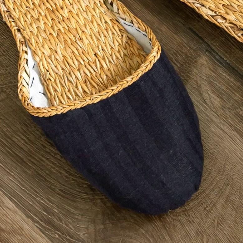 スリッパ ルームシューズ  ムギワラ リネン かわいい おしゃれ 無地 レディース ナチュラル 室内履き 涼しい 94719 | ブランド登録なし | 22