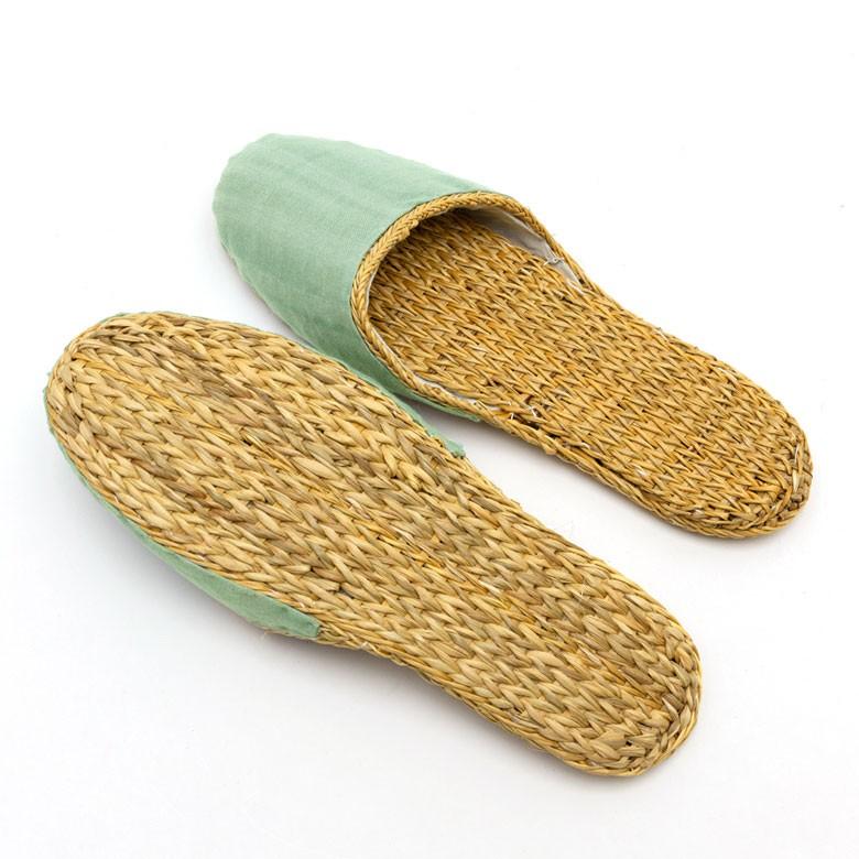 スリッパ ルームシューズ  ムギワラ リネン かわいい おしゃれ 無地 レディース ナチュラル 室内履き 涼しい 94719 | ブランド登録なし | 07