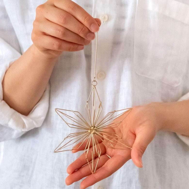 オーナメント アイアン ワイヤー 花型 ゴールド シルバー 幅10cm クリスマスデコレーション デコレーション 飾り おしゃれ 北欧 かわいい クリスマス雑貨 94725 | ブランド登録なし | 03