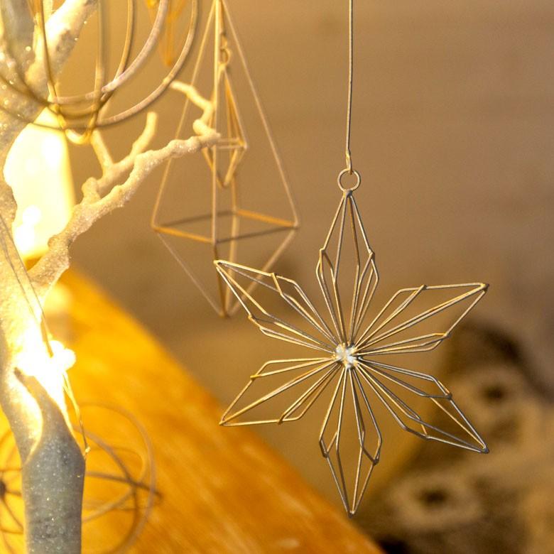 オーナメント アイアン ワイヤー 花型 ゴールド シルバー 幅10cm クリスマスデコレーション デコレーション 飾り おしゃれ 北欧 かわいい クリスマス雑貨 94725 | ブランド登録なし | 06