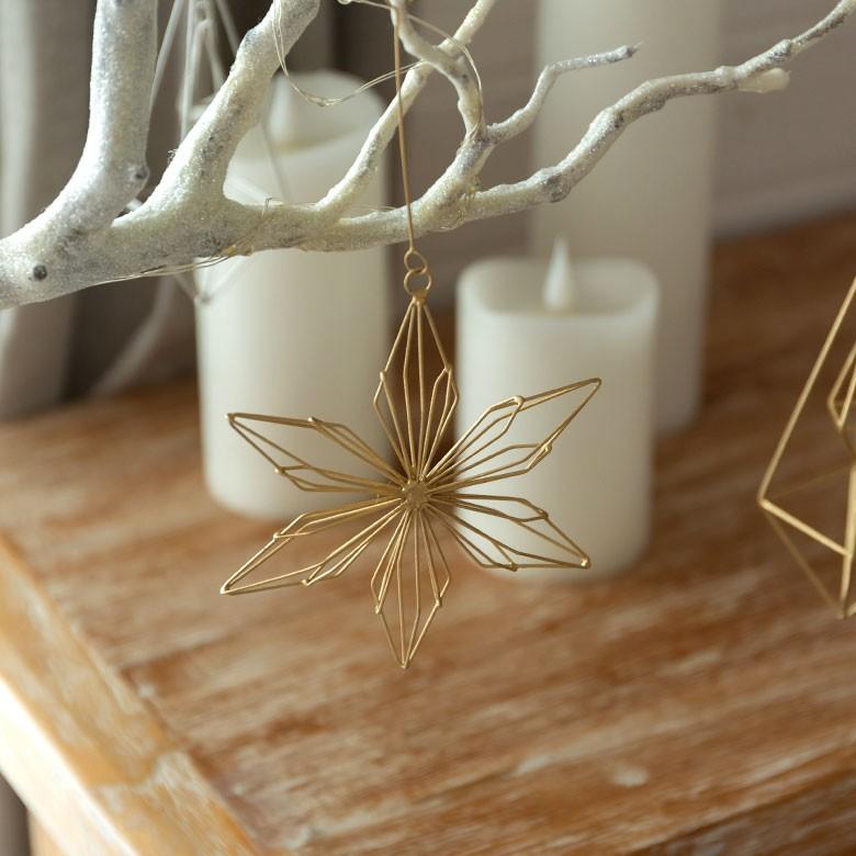 オーナメント アイアン ワイヤー 花型 ゴールド シルバー 幅10cm クリスマスデコレーション デコレーション 飾り おしゃれ 北欧 かわいい クリスマス雑貨 94725 | ブランド登録なし | 09