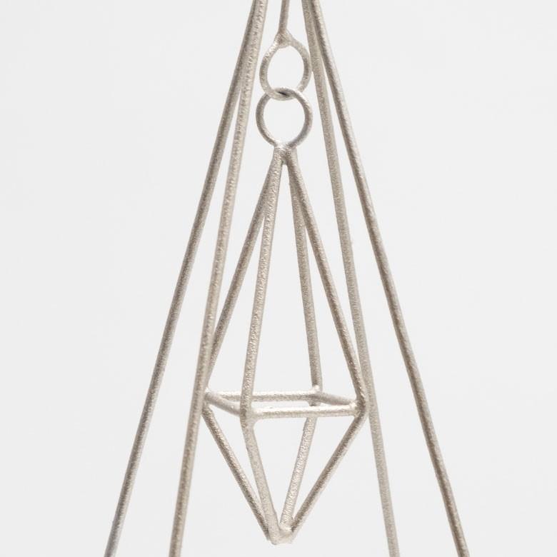 オーナメント アイアン 金属 ワイヤー 多面体 ゴールド シルバー 長さ14cm クリスマスデコレーション デコレーション 飾り おしゃれ 北欧 クリスマス雑貨 94726 | ブランド登録なし | 01