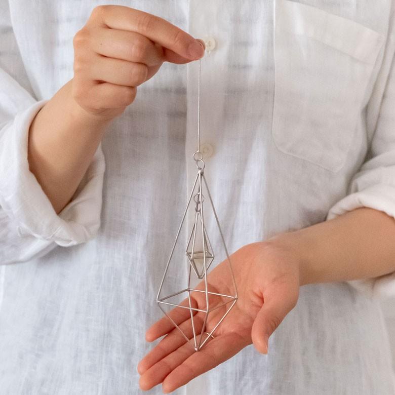 オーナメント アイアン 金属 ワイヤー 多面体 ゴールド シルバー 長さ14cm クリスマスデコレーション デコレーション 飾り おしゃれ 北欧 クリスマス雑貨 94726 | ブランド登録なし | 03