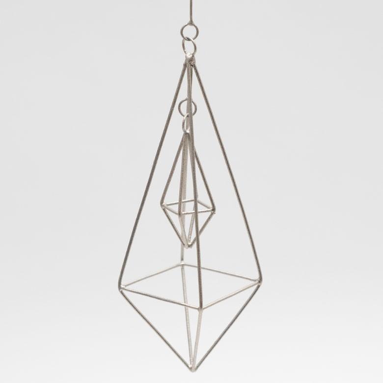 オーナメント アイアン 金属 ワイヤー 多面体 ゴールド シルバー 長さ14cm クリスマスデコレーション デコレーション 飾り おしゃれ 北欧 クリスマス雑貨 94726 | ブランド登録なし | 04