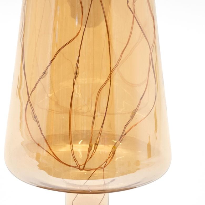 オブジェ ツリー型 ガラス LEDライト付き 高さ40cm 直径9cm クリスマスツリー 照明 ライト 半透明 デコレーション おしゃれ かわいい クリスマス雑貨 94729 | ブランド登録なし | 01