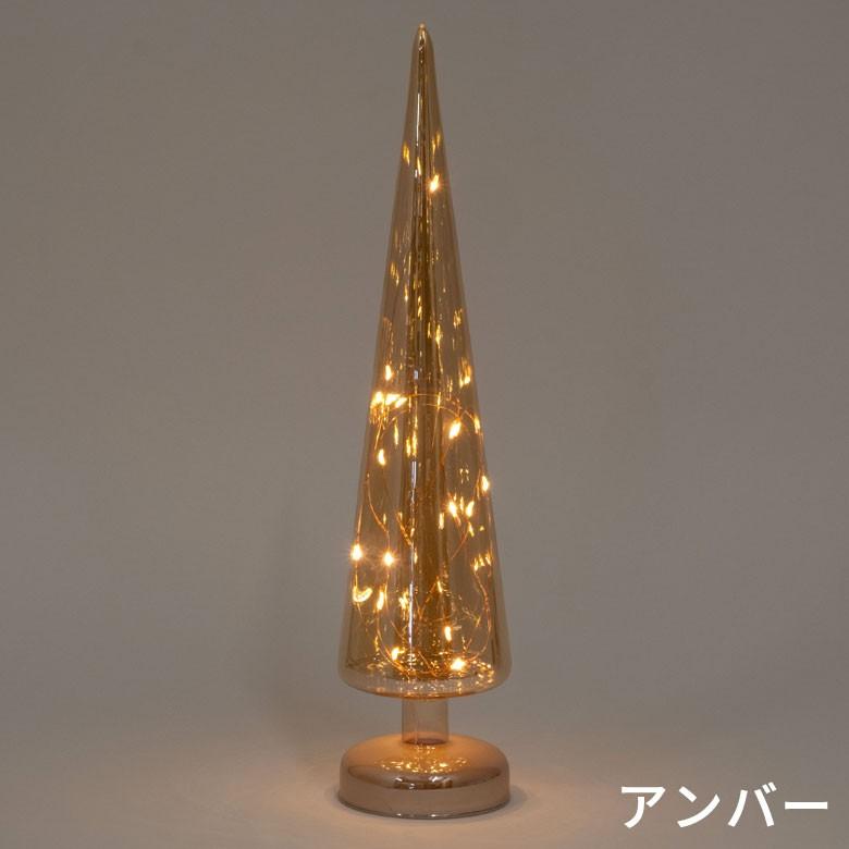 オブジェ ツリー型 ガラス LEDライト付き 高さ40cm 直径9cm クリスマスツリー 照明 ライト 半透明 デコレーション おしゃれ かわいい クリスマス雑貨 94729 | ブランド登録なし | 11
