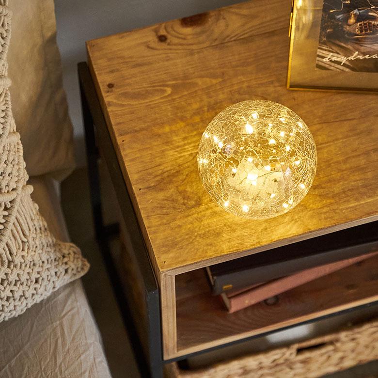 ガラス ドーム LED ライト Sサイズ 電飾 ボール型 雪の家 イルミネーション 電池式 おしゃれ 照明 オブジェ 置物 リビング インテリア 北欧 雑貨 西海岸 94737 | ブランド登録なし | 10