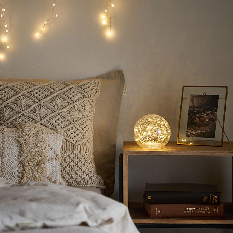 ガラス ドーム LED ライト Sサイズ 電飾 ボール型 雪の家 イルミネーション 電池式 おしゃれ 照明 オブジェ 置物 リビング インテリア 北欧 雑貨 西海岸 94737 | ブランド登録なし | 11