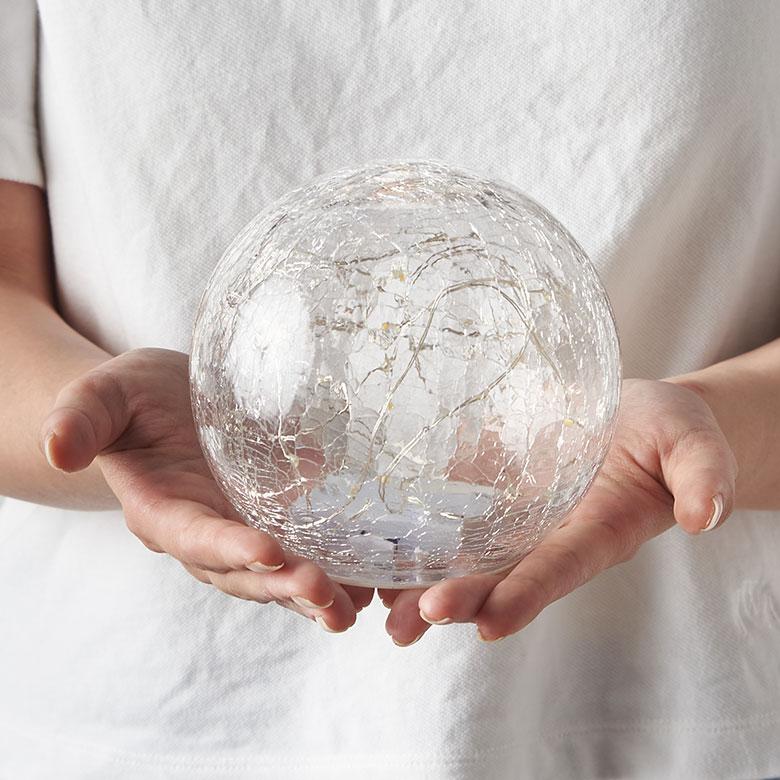 ガラス ドーム LED ライト Sサイズ 電飾 ボール型 雪の家 イルミネーション 電池式 おしゃれ 照明 オブジェ 置物 リビング インテリア 北欧 雑貨 西海岸 94737 | ブランド登録なし | 13