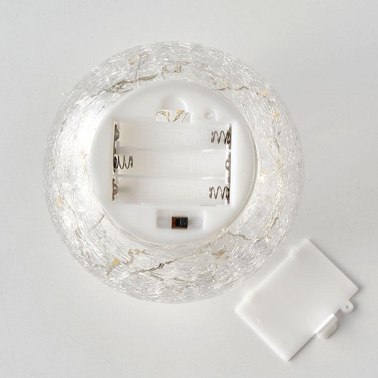 ガラス ドーム LED ライト Sサイズ 電飾 ボール型 雪の家 イルミネーション 電池式 おしゃれ 照明 オブジェ 置物 リビング インテリア 北欧 雑貨 西海岸 94737 | ブランド登録なし | 18