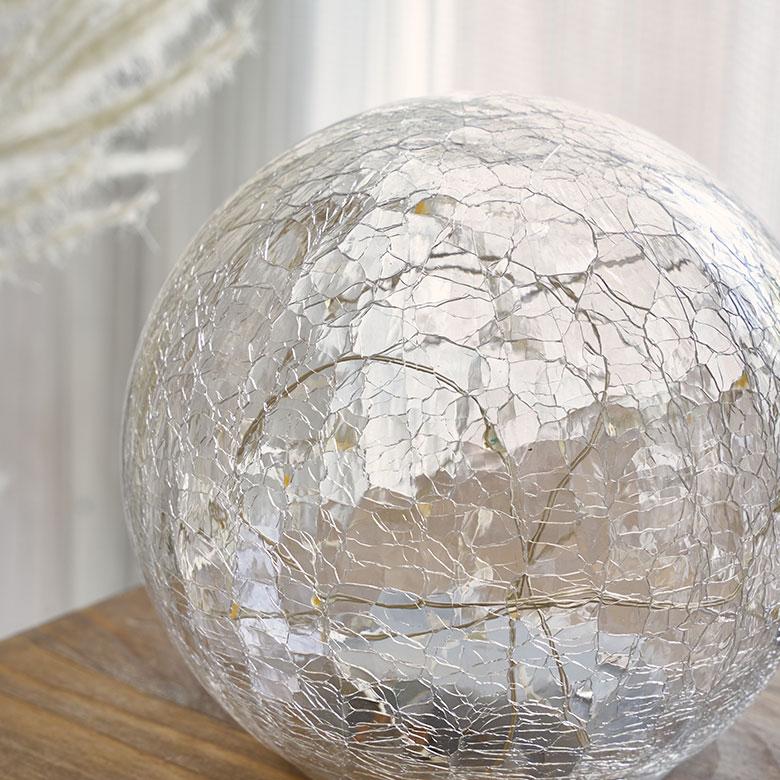 ガラス ドーム LED ライト Sサイズ 電飾 ボール型 雪の家 イルミネーション 電池式 おしゃれ 照明 オブジェ 置物 リビング インテリア 北欧 雑貨 西海岸 94737 | ブランド登録なし | 02