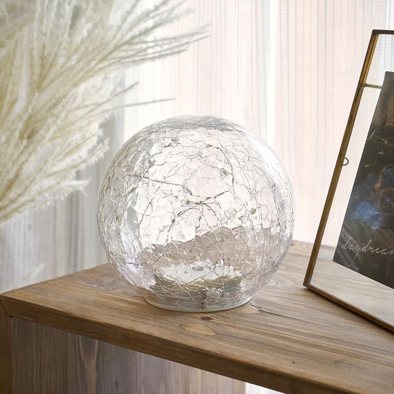 ガラス ドーム LED ライト Lサイズ 電飾 ボール型 雪の家 イルミネーション 電池式 おしゃれ 照明 オブジェ 置物 リビング インテリア 北欧 雑貨 西海岸 94738 | ブランド登録なし | 03