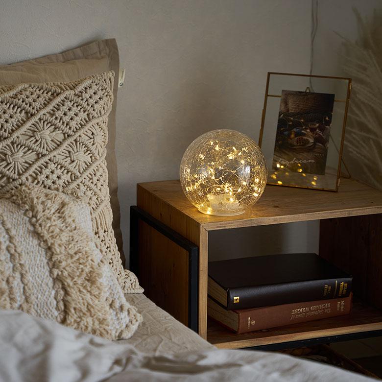 ガラス ドーム LED ライト Lサイズ 電飾 ボール型 雪の家 イルミネーション 電池式 おしゃれ 照明 オブジェ 置物 リビング インテリア 北欧 雑貨 西海岸 94738 | ブランド登録なし | 04