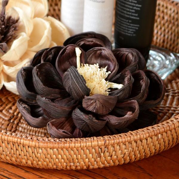 デコレーション 造花 フラワー オブジェ アートフラワー アートプランツ ブラウン コーンリーフ アジア雑貨 インテリア アジア工房 9474 | ブランド登録なし