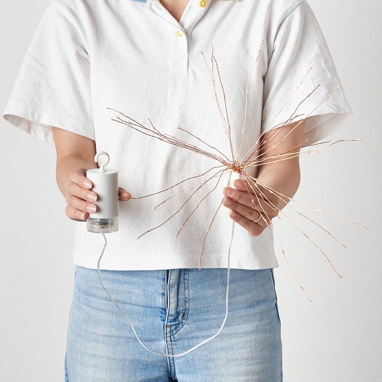 LED ライト クリスマス 電飾 ガーランド 50cm イルミネーション 電池式 直径 24cm デコレーション オブジェ ハロウィン パーティー 誕生日 雑貨 西海岸 94740 | ブランド登録なし | 12