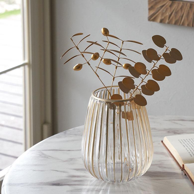 フェイク グリーン オリーブ 枝 造花 約 W 19cm D 6cm H 29cm ブリキ ゴールド おしゃれ クリスマス デコレーション インテリア パーティー 雑貨 西海岸 94743 | ブランド登録なし | 11