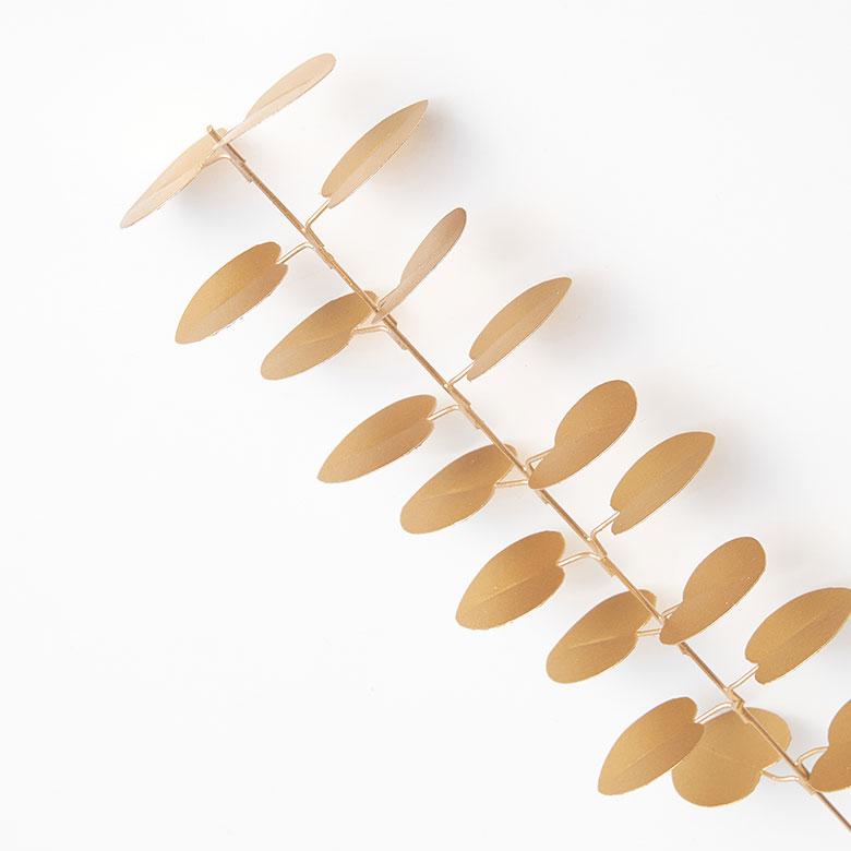 フェイク グリーン ユーカリ 枝 造花 約 W 7cm D 6cm H 32cm ブリキ ゴールド おしゃれ クリスマス デコレーション インテリア パーティー 雑貨 西海岸 94744 | ブランド登録なし | 16