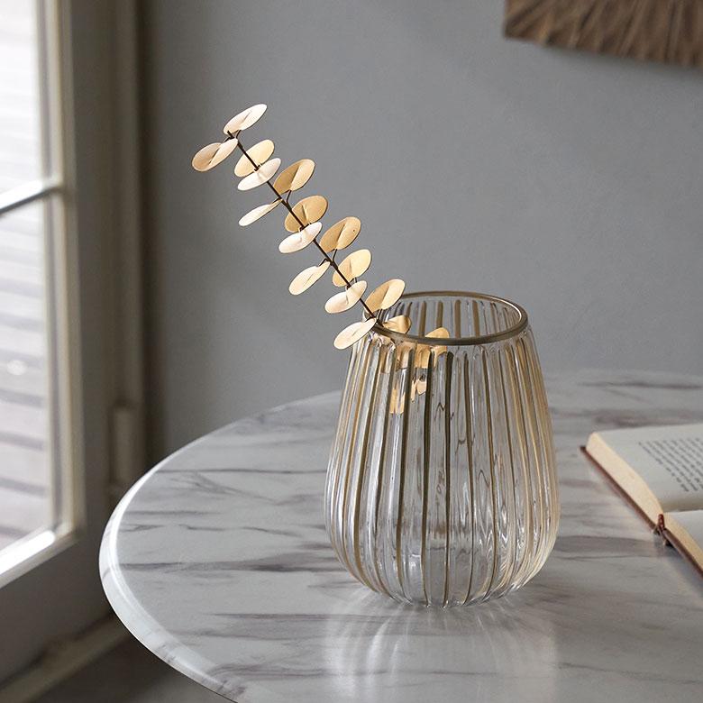 フェイク グリーン ユーカリ 枝 造花 約 W 7cm D 6cm H 32cm ブリキ ゴールド おしゃれ クリスマス デコレーション インテリア パーティー 雑貨 西海岸 94744 | ブランド登録なし | 09