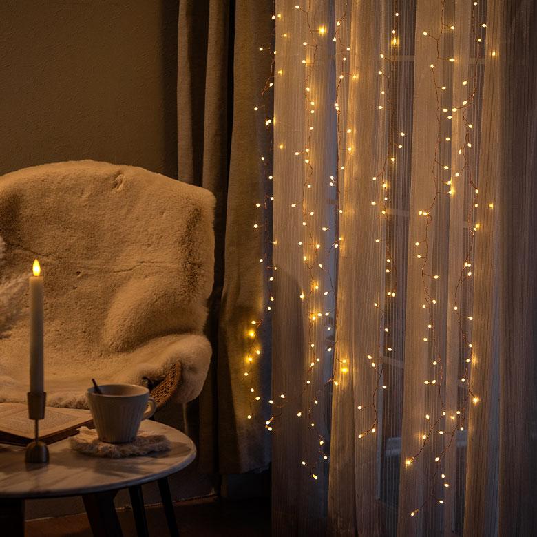 LED ライト クリスマス 電飾 ライン 200cm 2m タイマー リモコン付き イルミネーション USB デコレーション インテリア おしゃれ 北欧 雑貨 西海岸 94745 | ブランド登録なし | 10