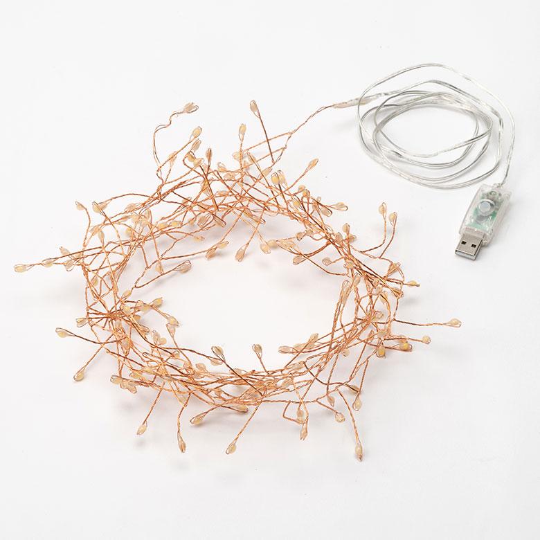 LED ライト クリスマス 電飾 ワイヤー 250cm 2.5m タイマー リモコン付き イルミネーション USB デコレーション インテリア おしゃれ 北欧 雑貨 西海岸 94746 | ブランド登録なし | 18