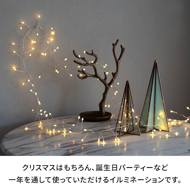 LED ライト クリスマス 電飾 ワイヤー 250cm 2.5m タイマー リモコン付き イルミネーション USB デコレーション インテリア おしゃれ 北欧 雑貨 西海岸 94746 | ブランド登録なし | 08