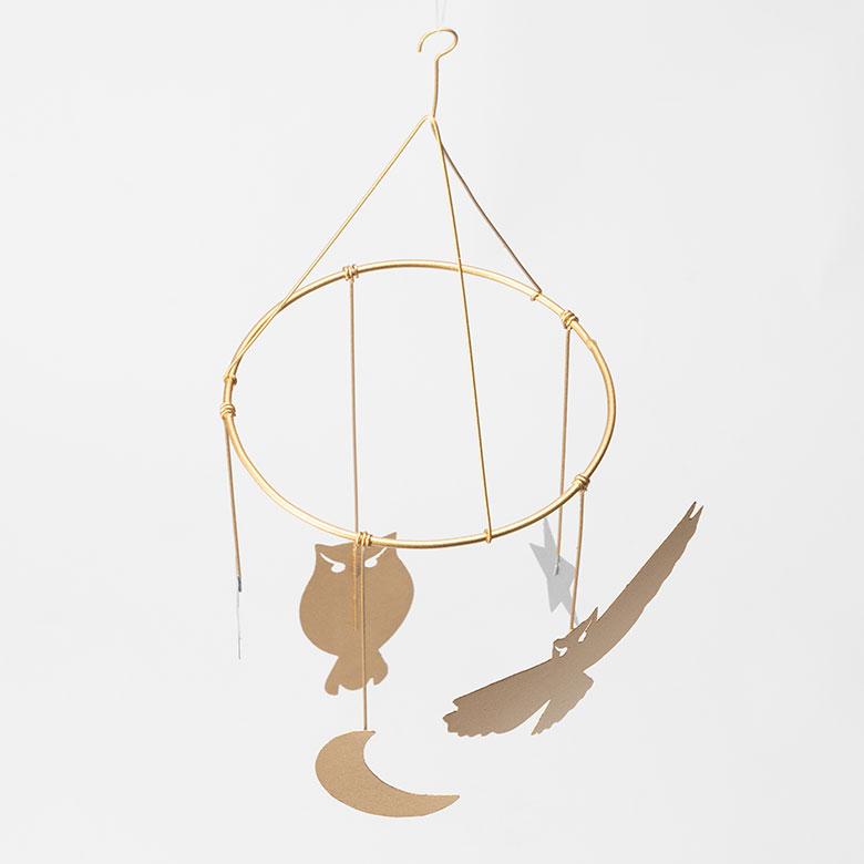 モビール フクロウ オーナメント ブリキ 約 直径 10cm 高さ 28cm クリスマス 装飾 飾り 吊り下げ デコレーション おしゃれ 北欧 雑貨 西海岸 94748 | ブランド登録なし | 12