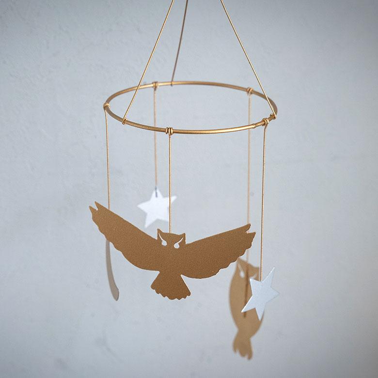 モビール フクロウ オーナメント ブリキ 約 直径 10cm 高さ 28cm クリスマス 装飾 飾り 吊り下げ デコレーション おしゃれ 北欧 雑貨 西海岸 94748 | ブランド登録なし | 04