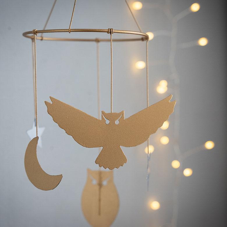 モビール フクロウ オーナメント ブリキ 約 直径 10cm 高さ 28cm クリスマス 装飾 飾り 吊り下げ デコレーション おしゃれ 北欧 雑貨 西海岸 94748 | ブランド登録なし | 05