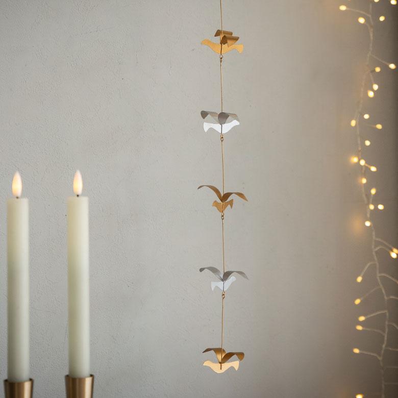 ガーランド 鳩 ハト オーナメント ブリキ 約 幅 5cm 高さ 37.5cm クリスマス 装飾 飾り 吊り下げ デコレーション おしゃれ 北欧 雑貨 西海岸 94750 | ブランド登録なし | 04