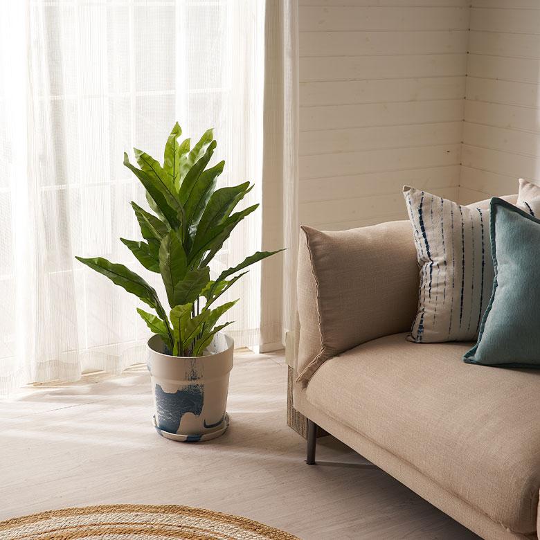 フェイク グリーン アスプレニウム オオタニワタリ 高さ 90cm 人工 観葉 植物 シダ プランツ アート ディスプレイ おしゃれ 北欧 インテリア 西海岸 94757 | ブランド登録なし | 06