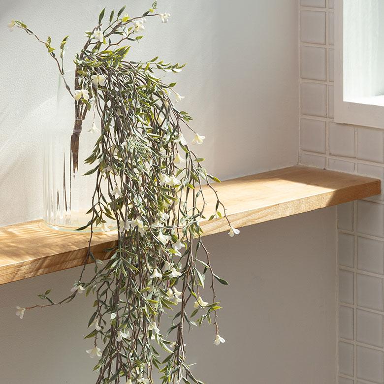 フェイク グリーン ホワイト フラワー 観葉 植物 アーティフィシャル 造花 アート ハンギング ブッシュ リゾート おしゃれ 北欧 インテリア 雑貨 西海岸 94762 | ブランド登録なし | 09