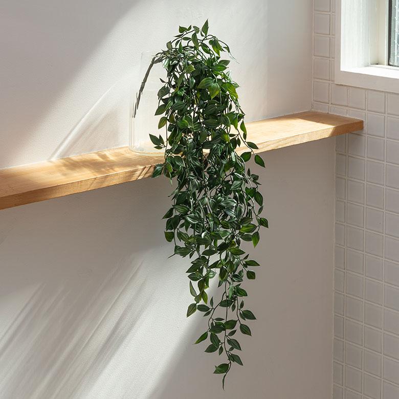 フェイク グリーン フィカス 観葉 植物 アーティフィシャル 造花 アート ハンギング ブッシュ リゾート おしゃれ 北欧 インテリア 雑貨 西海岸 94763 | ブランド登録なし