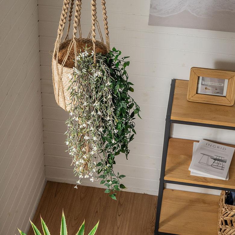 フェイク グリーン フィカス 観葉 植物 アーティフィシャル 造花 アート ハンギング ブッシュ リゾート おしゃれ 北欧 インテリア 雑貨 西海岸 94763 | ブランド登録なし | 08