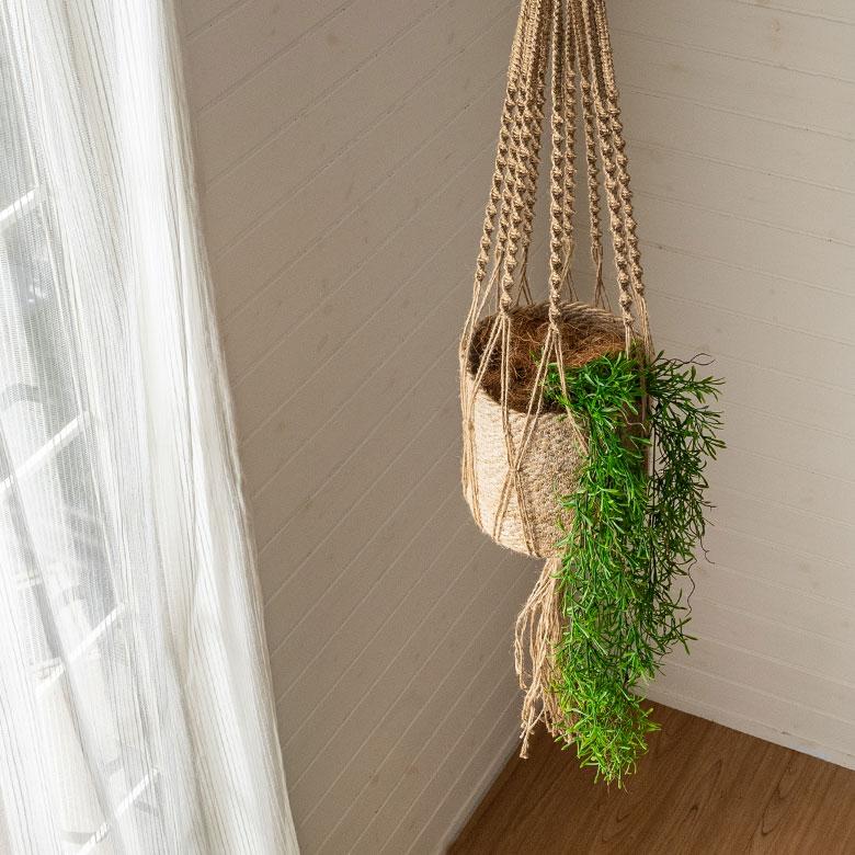 プラント ハンガー ハンギング プランター ジュート 麻 マクラメ 吊り下げ 植物 グリーン フラワー 花 リゾート おしゃれ 北欧 インテリア 雑貨 西海岸 94765 | ブランド登録なし | 08