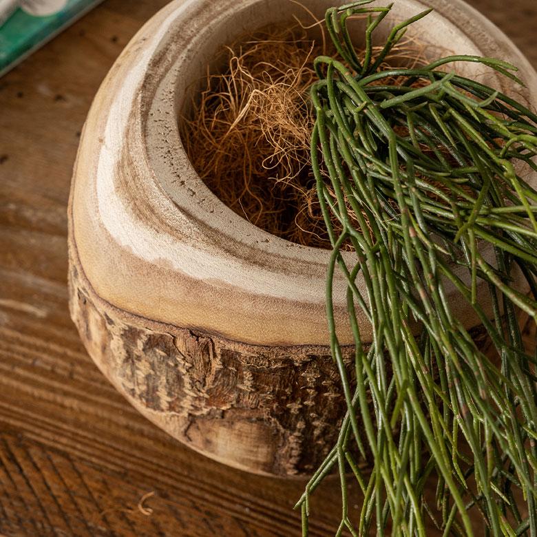 プランター カバー 鉢 天然 木 製 ウッド 約 直径 20cm 底穴なし 防水インナー 3.5号 植物 フラワー リゾート おしゃれ 北欧 インテリア 雑貨 西海岸 94766 | ブランド登録なし | 07