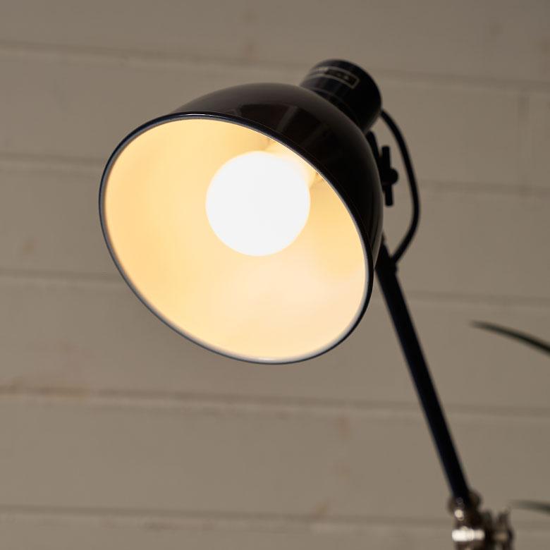 フロア ライト 照明 1灯 LED 対応 白熱球 付 E26 直径 30cm デスク ランプ ヴィンテージ 風 スイッチ おしゃれ 北欧 雑貨 インテリア 西海岸 94799 | HERMOSA | 12