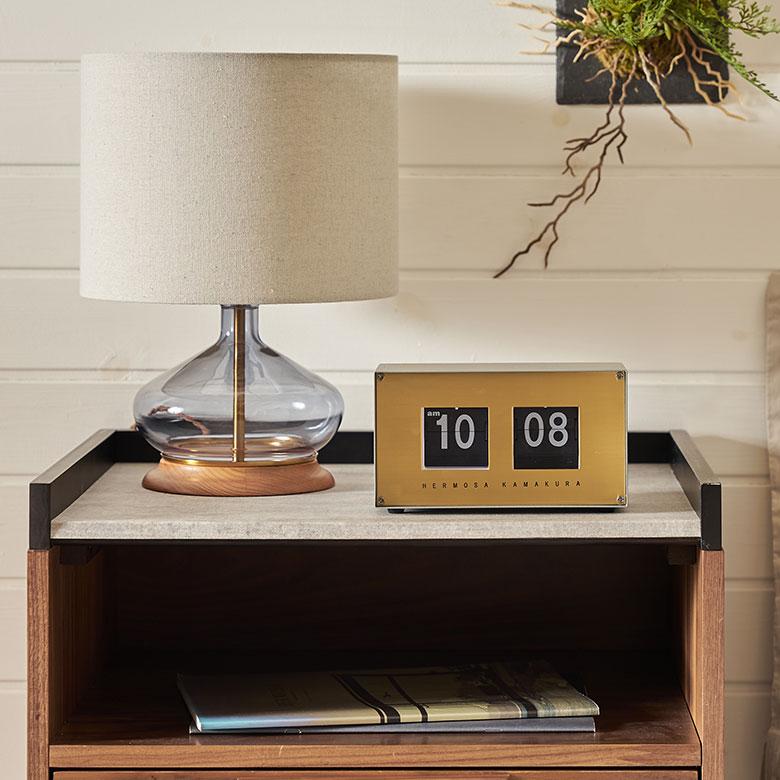 置き 時計 アナログ クロック ウッド スチール 乾電池 レトロ インダストリアル 卓上 めくり パタパタ おしゃれ 北欧 リゾート 雑貨 インテリア 西海岸 94805 | HERMOSA | 14