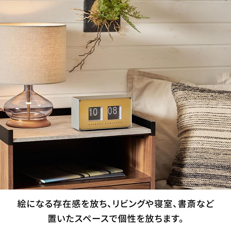 置き 時計 アナログ クロック ウッド スチール 乾電池 レトロ インダストリアル 卓上 めくり パタパタ おしゃれ 北欧 リゾート 雑貨 インテリア 西海岸 94805 | HERMOSA | 06