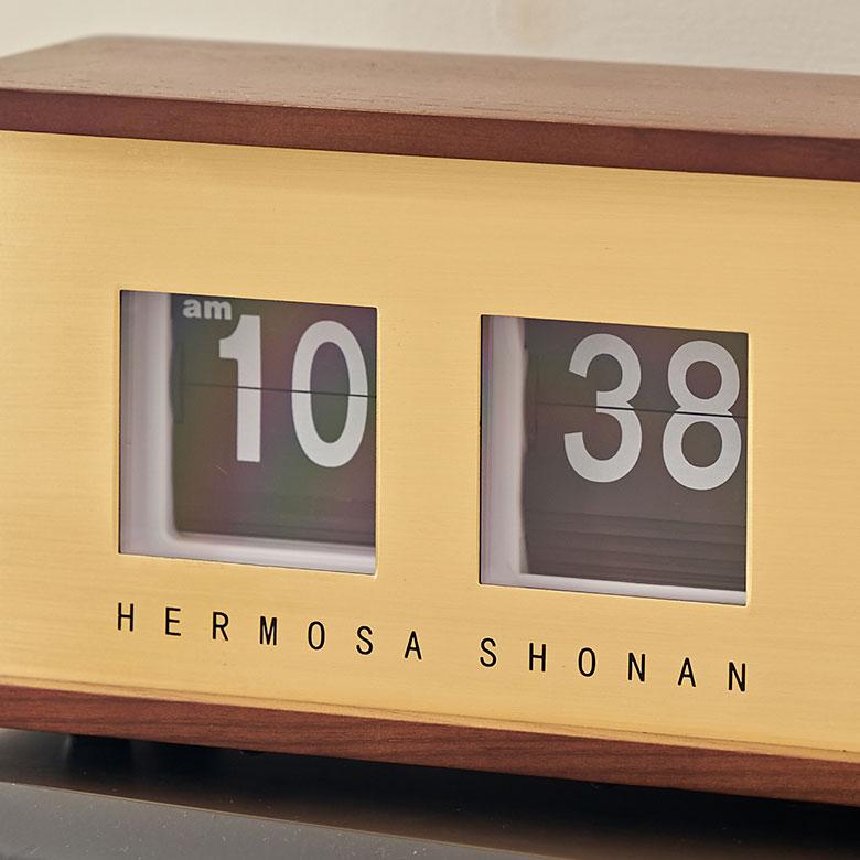 置き 時計 アナログ クロック ウッド スチール 乾電池 レトロ インダストリアル 卓上 めくり パタパタ おしゃれ 北欧 リゾート 雑貨 インテリア 西海岸 94805 | HERMOSA | 11