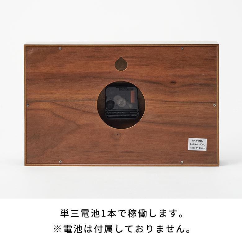 置き 時計 掛け アナログ クロック ウォール ウッド 木製 軽量 乾電池 レトロ ミッドセンチュリー 卓上 壁 おしゃれ 北欧 雑貨 インテリア 西海岸 94806 | HERMOSA | 16