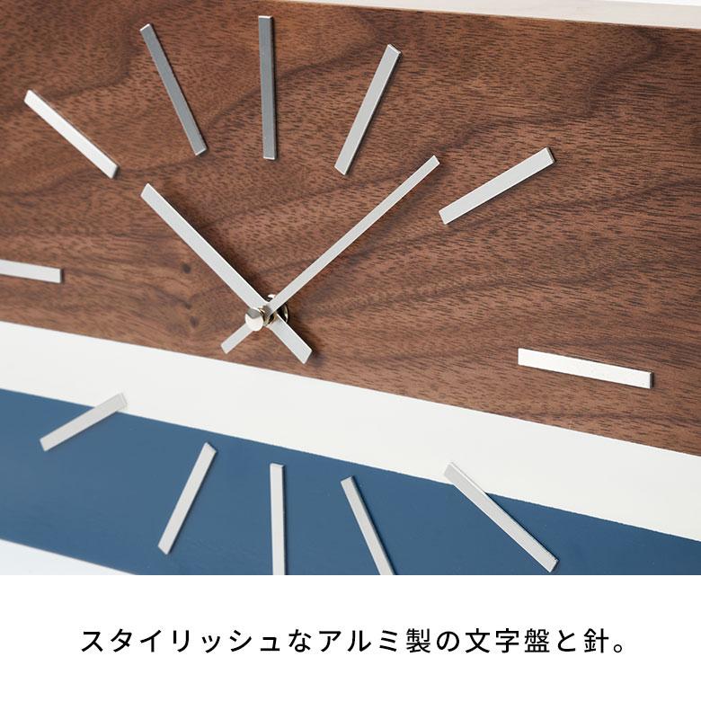 置き 時計 掛け アナログ クロック ウォール ウッド 木製 軽量 乾電池 レトロ ミッドセンチュリー 卓上 壁 おしゃれ 北欧 雑貨 インテリア 西海岸 94806 | HERMOSA | 17