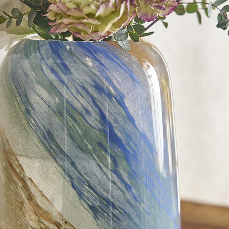 フラワー ベース 花 瓶 びん 水入れ 可 トール マーブル ガラス 一輪挿し 花入 れ グリーン おしゃれ 北欧 リゾート カラフル インテリア 雑貨 西海岸風 94811 | ブランド登録なし | 01