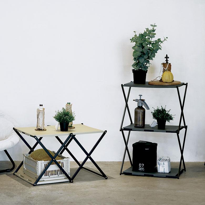 ラック テーブル 折りたたみ キャンプ アウトドア グランピング 3段 フィールド キャンピング フォールディング おしゃれ 雑貨 家具 インテリア 西海岸 94815 | ブランド登録なし | 08