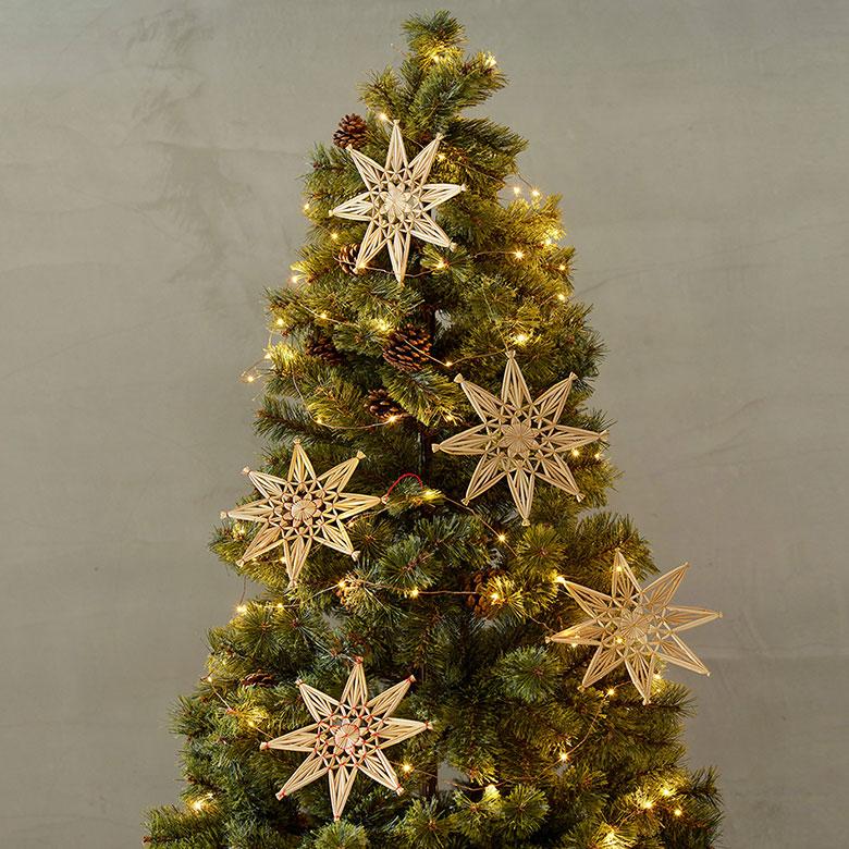 クリスマスオーナメント クリスマス オーナメント 星 ストロー クリスマス飾り 麦わら細工 ヒンメリ おしゃれ 北欧 リゾート 雑貨 インテリア 西海岸 94822 | ブランド登録なし | 03