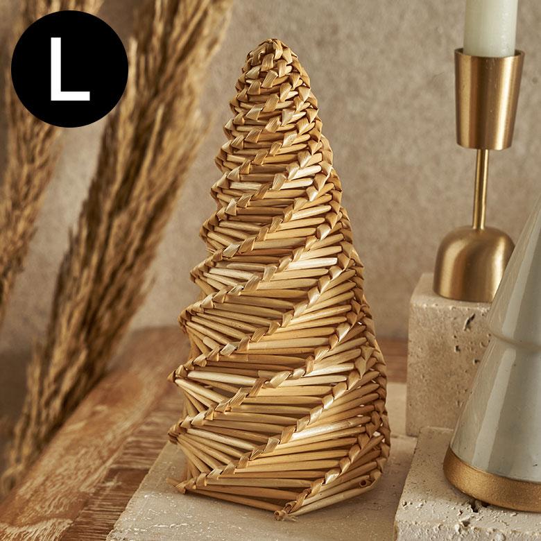 ツリー オブジェ クリスマス 飾り クリスマスツリー 卓上 高さ18cm 麦わら ストロー ミニツリー 置物 おしゃれ 北欧 リゾート 雑貨 インテリア 西海岸 94823 | ブランド登録なし