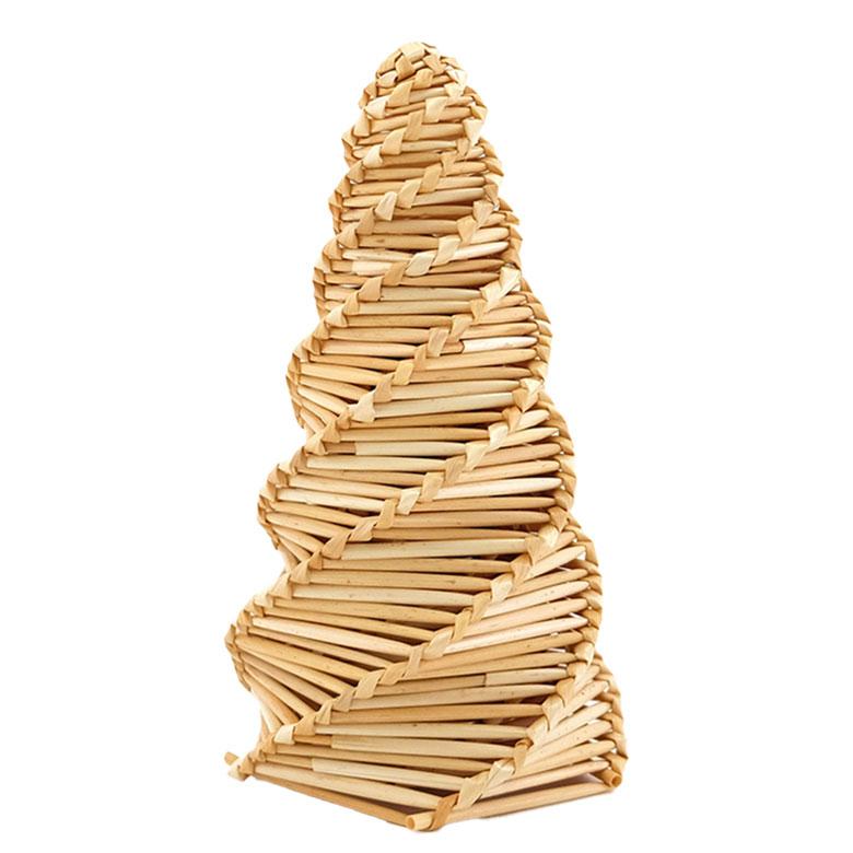 ツリー オブジェ クリスマス 飾り クリスマスツリー 卓上 高さ18cm 麦わら ストロー ミニツリー 置物 おしゃれ 北欧 リゾート 雑貨 インテリア 西海岸 94823 | ブランド登録なし | 18