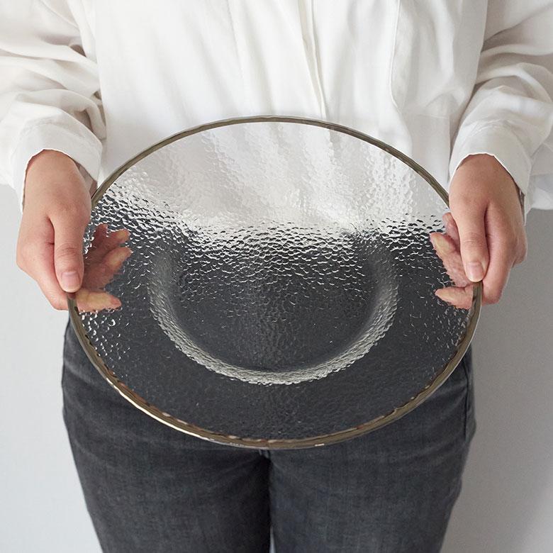 ガラス 皿 おしゃれ ガラスプレート 大皿 28センチ プレート皿 ラウンドプレート おしゃれ 北欧 パーティ皿 丸皿 食器 キッチン 雑貨 西海岸風 インテリア 94840 | ブランド登録なし | 12