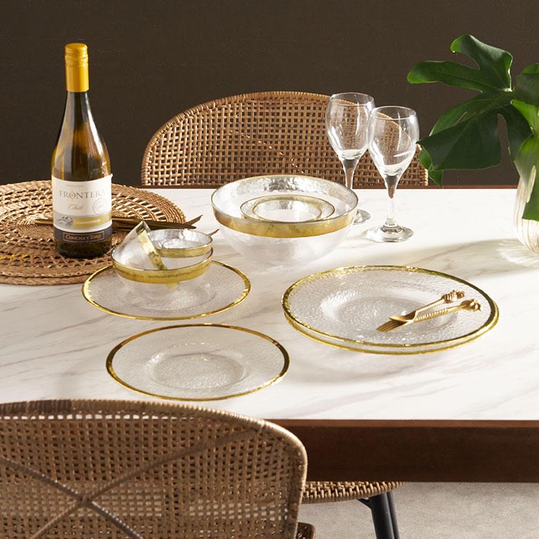 ガラス 皿 おしゃれ ガラスプレート 大皿 28センチ プレート皿 ラウンドプレート おしゃれ 北欧 パーティ皿 丸皿 食器 キッチン 雑貨 西海岸風 インテリア 94840 | ブランド登録なし | 18