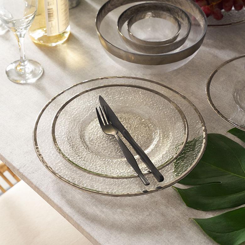 ガラス 皿 おしゃれ ガラスプレート 大皿 28センチ プレート皿 ラウンドプレート おしゃれ 北欧 パーティ皿 丸皿 食器 キッチン 雑貨 西海岸風 インテリア 94840 | ブランド登録なし | 11