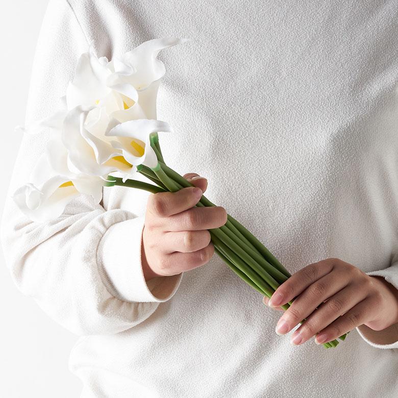 造花 インテリア フェイクフラワー アーティフィシャルフラワー カラーリリー ホワイト 観葉植物 アートフラワー おしゃれ 北欧 リゾート 雑貨 西海岸 94849 | ブランド登録なし | 08